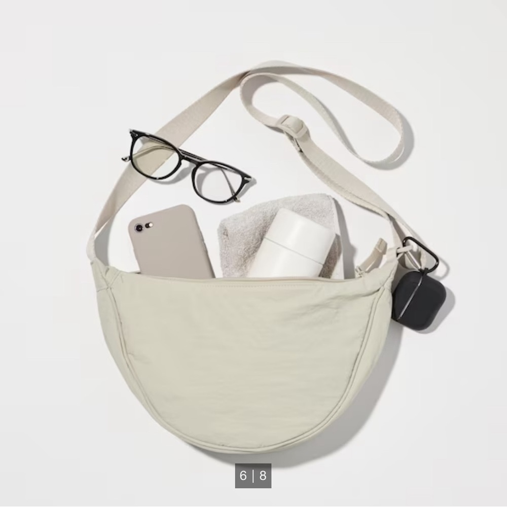 Uniqlo cream moon bag